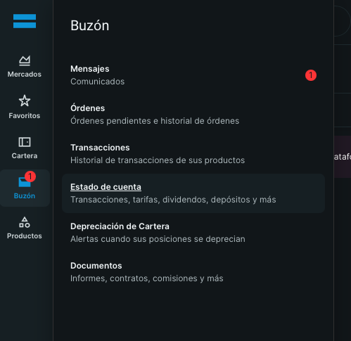 Pantalla de acceso a DeGiro WebTrader
