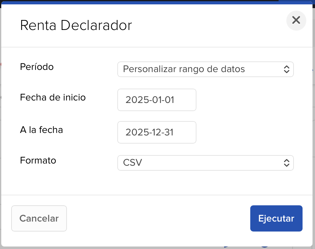 Ejecutar y descargar en Flex Queries
