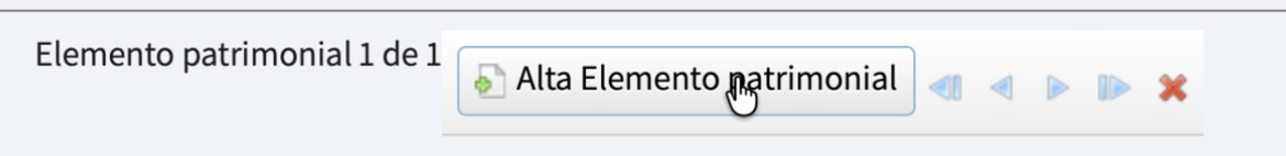 Captura: Alta Elemento Patrimonial AEAT