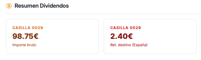 Captura: Casilla 0029 AEAT